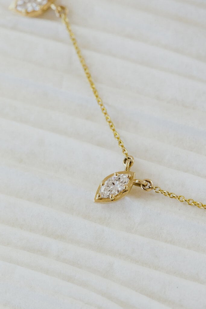 The Maren Marquise Station Necklace