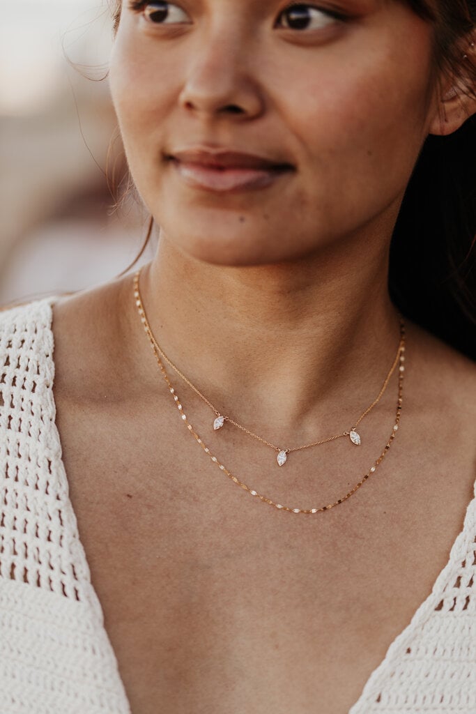 The Maren Marquise Station Necklace