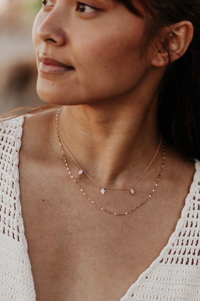 The Maren Marquise Station Necklace