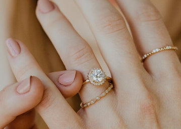 The Pear And Round Half Diamond Band