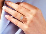 Load image into Gallery viewer, three diamond stone ring