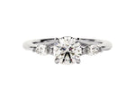 Load image into Gallery viewer, three diamond wedding ring