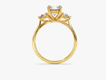 Load image into Gallery viewer, three stone diamond ring in yellow gold