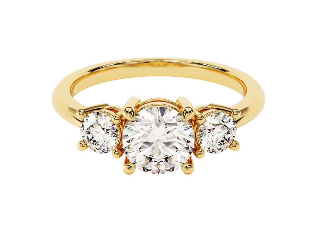 three stone ring diamond