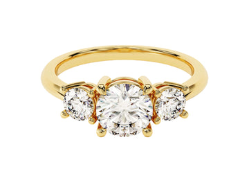 three stone ring diamond