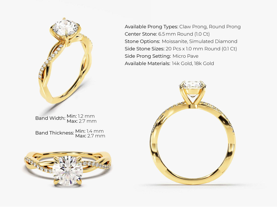 twist rope ring