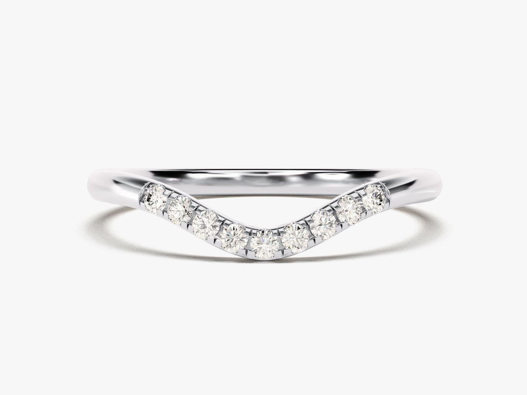 U-curved Moissanite Wedding Band