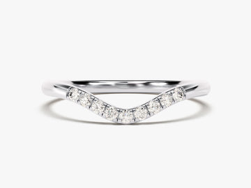 U-curved Moissanite Wedding Band