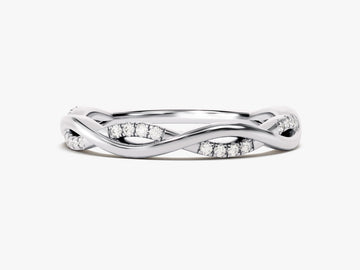 Twisted Vine Moissanite Wedding Band