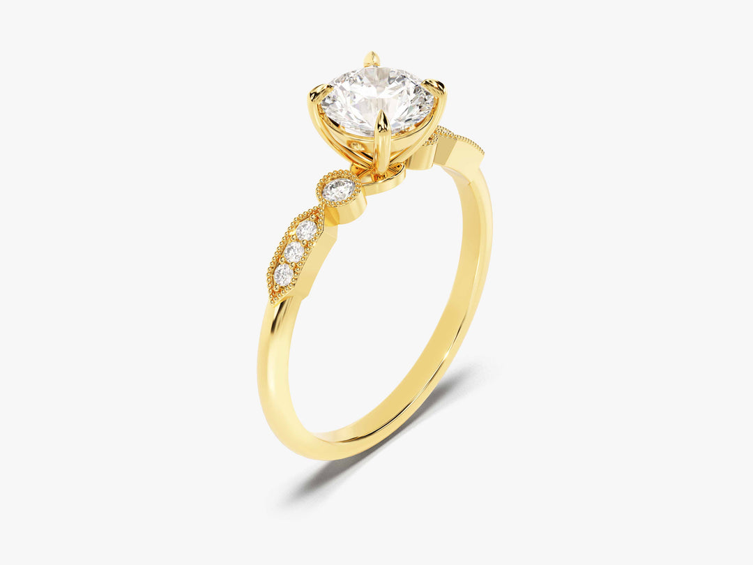 yellow gold trilogy ring